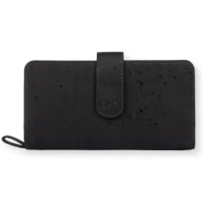 100% VEGAN – KIM CLUTCH WALLET – BLACK + MAROON