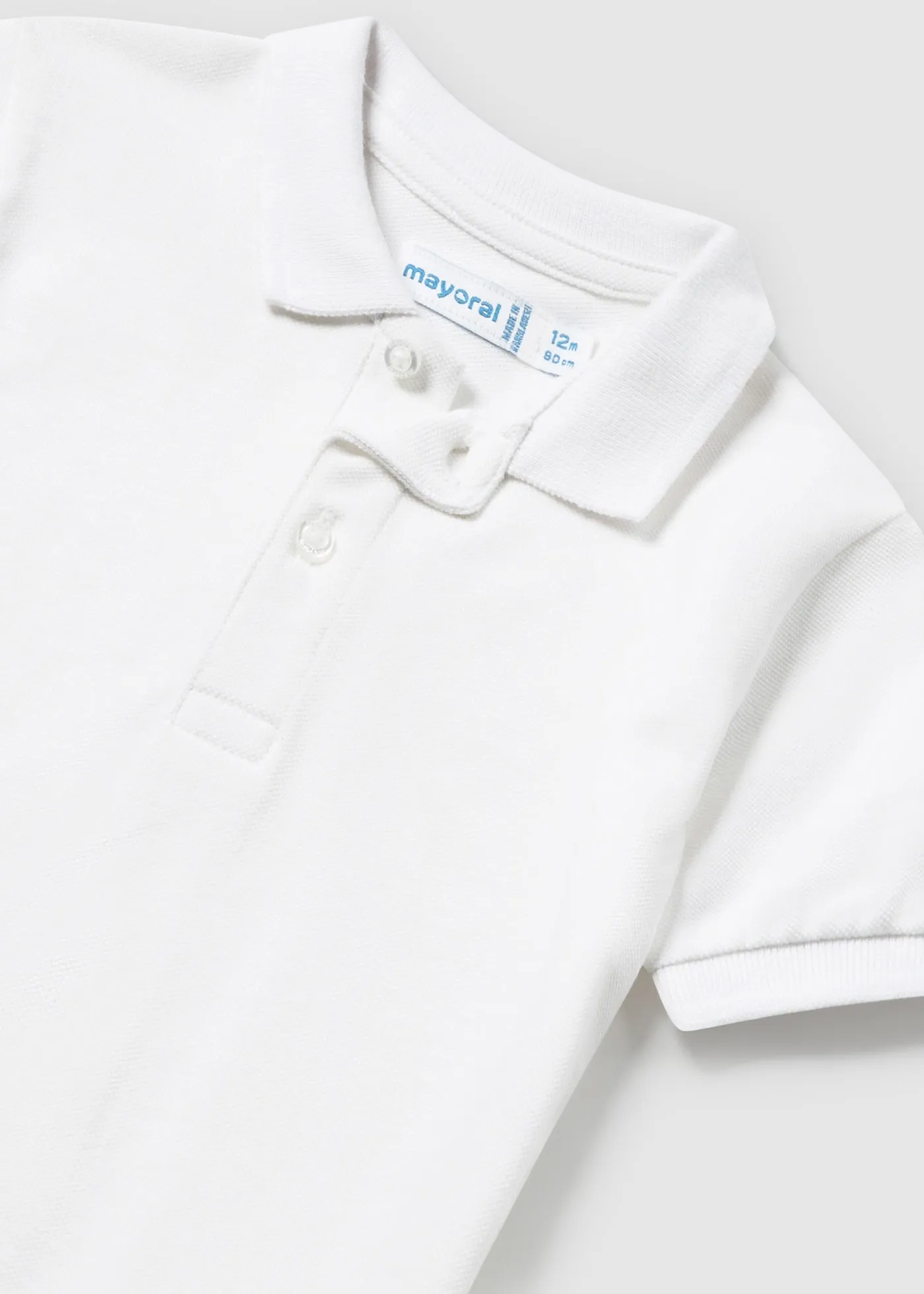 102 - Basic s/s polo for baby boy - White