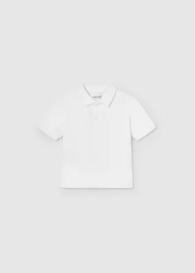 102 - Basic s/s polo for baby boy - White