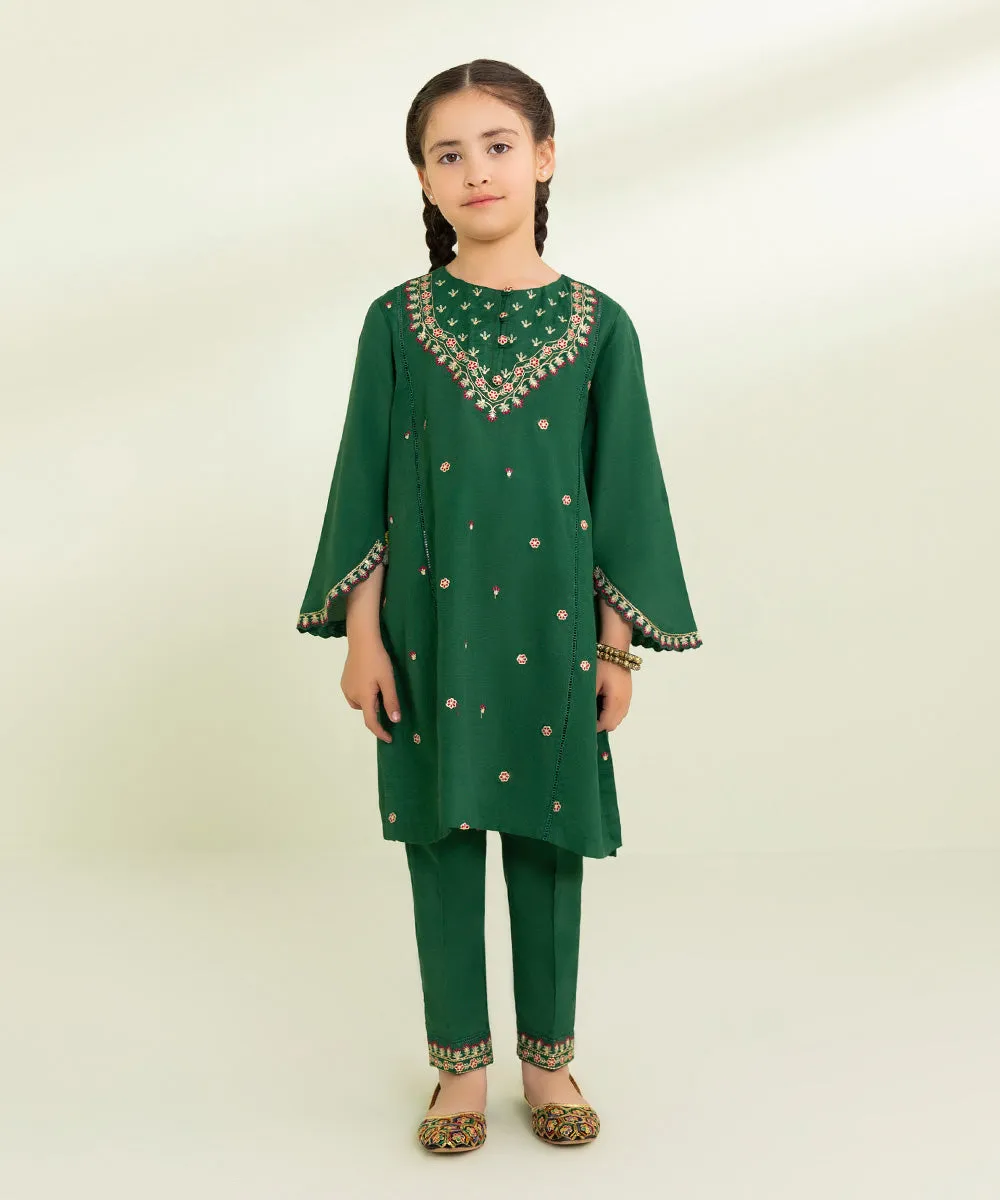 2 Piece - Embroidered Jacquard Suit