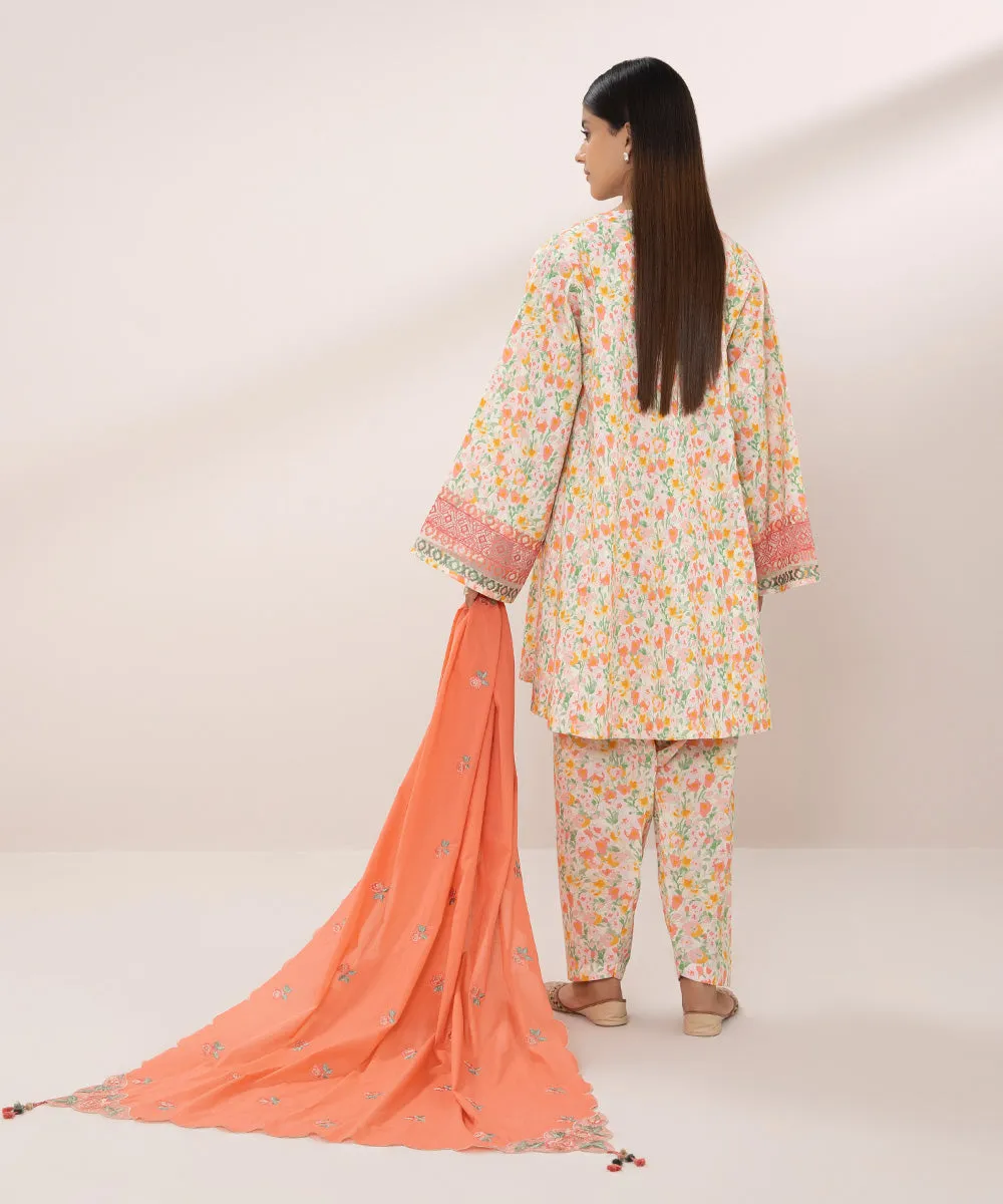 3 Piece - Embroidered Lawn Suit