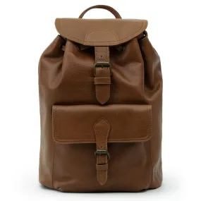 Alex: Tan Leather Backpack