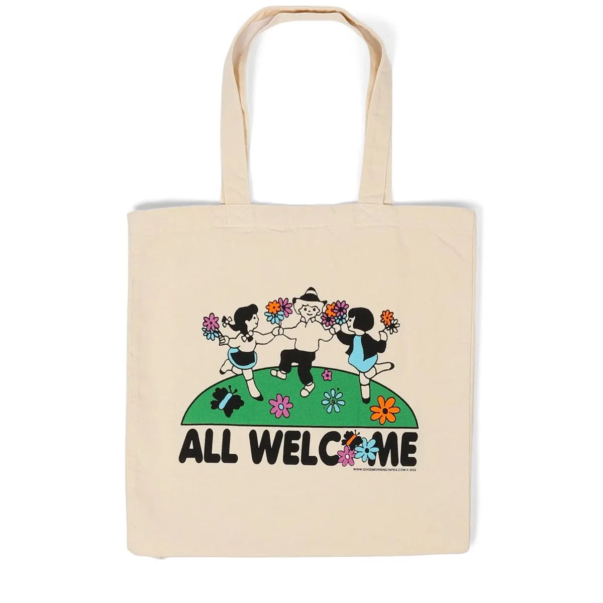 ALL WELCOME GARDEN CANVAS TOTEBAG NATURAL | Bodega