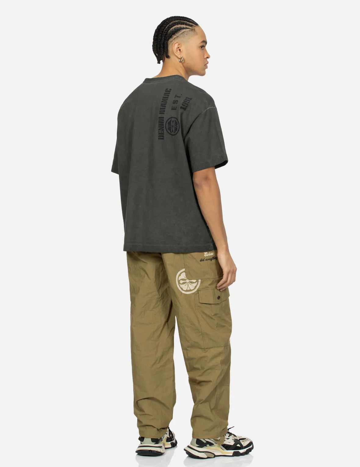 Asymmetric and Multi-Pockets Loose Fit Cargo Pants