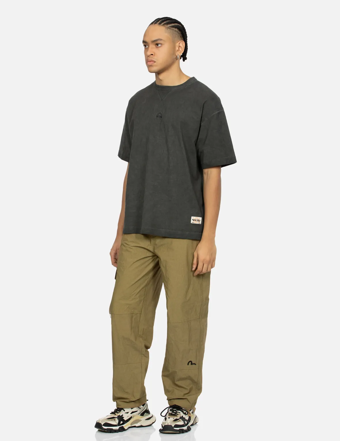 Asymmetric and Multi-Pockets Loose Fit Cargo Pants