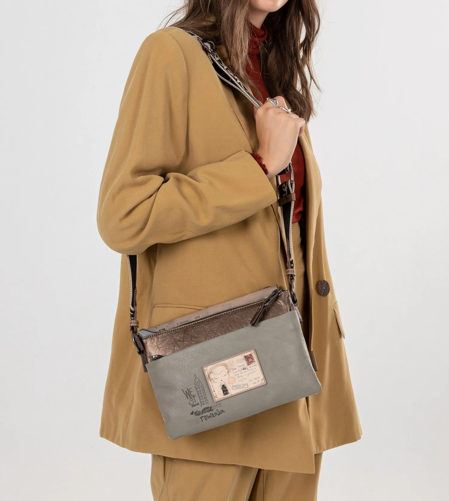 Authenticity crossbody bag with a flap