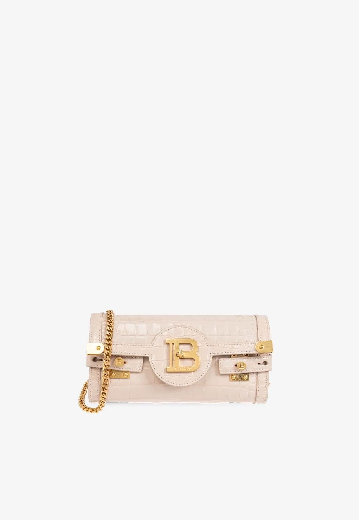 B-Buzz 23 Croc-Embossed Leather Clutch