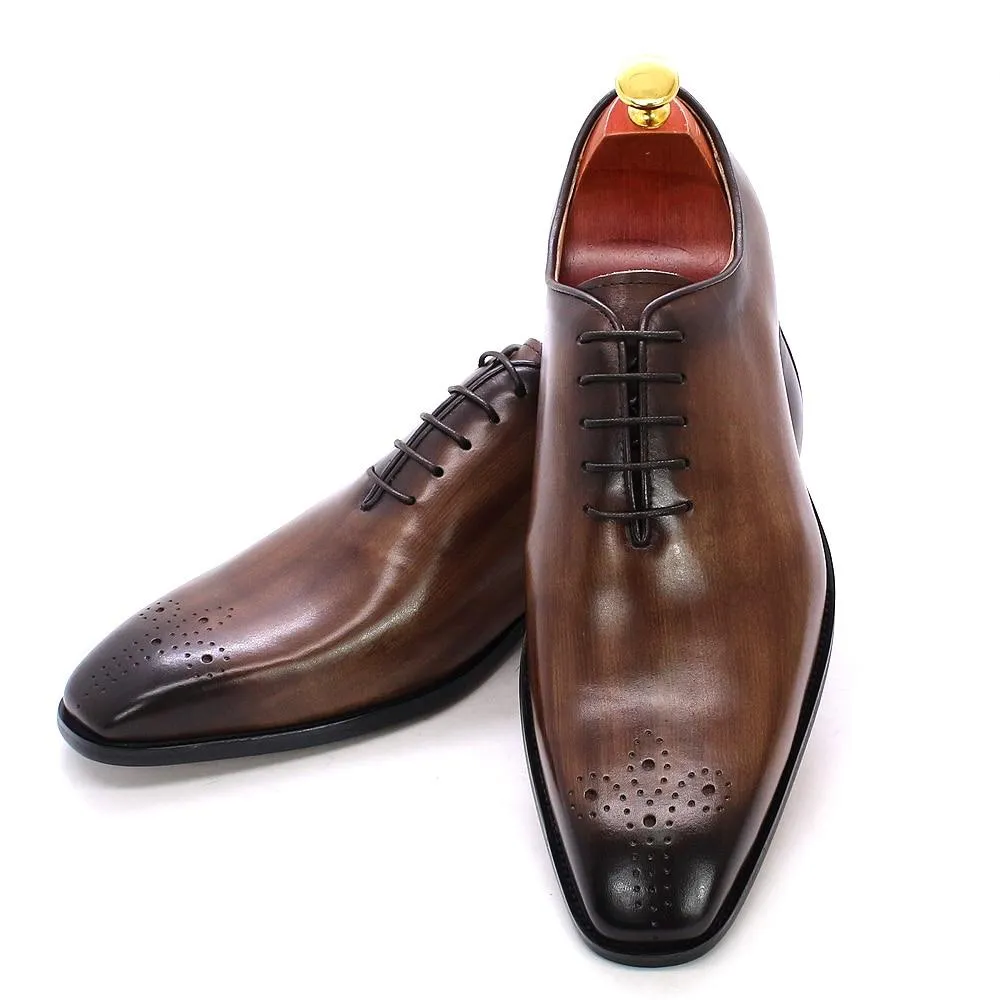 Big Size 6-13 Whole Cut Formal Genuine Leather Oxford Shoes for Men