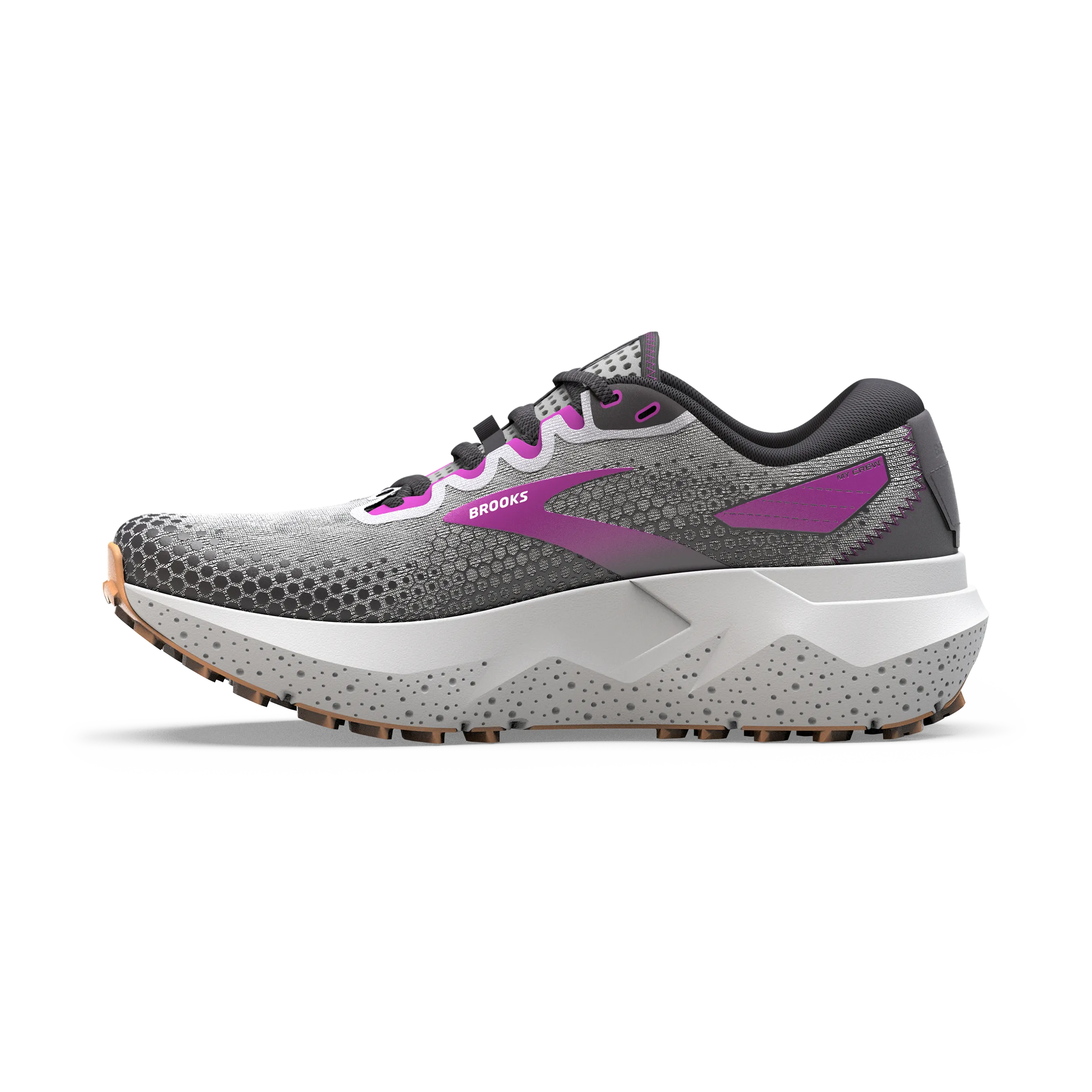 Brooks Caldera 6 (B Width) - Oyster/Blackened Pearl/Purple (Womens)