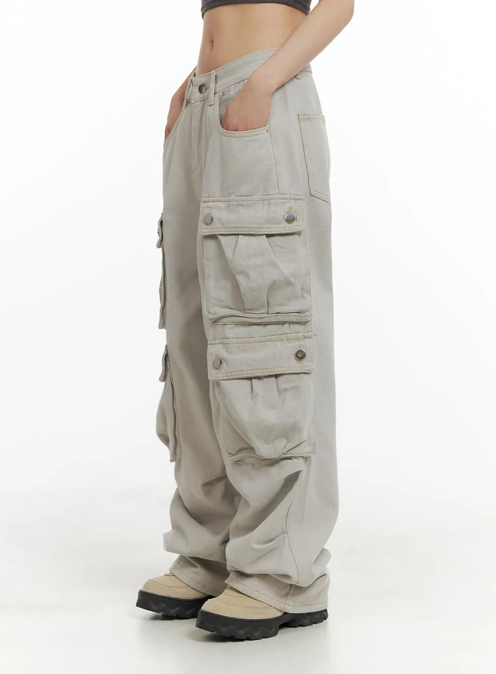 Cargo Pocketed Baggy Pants CM426