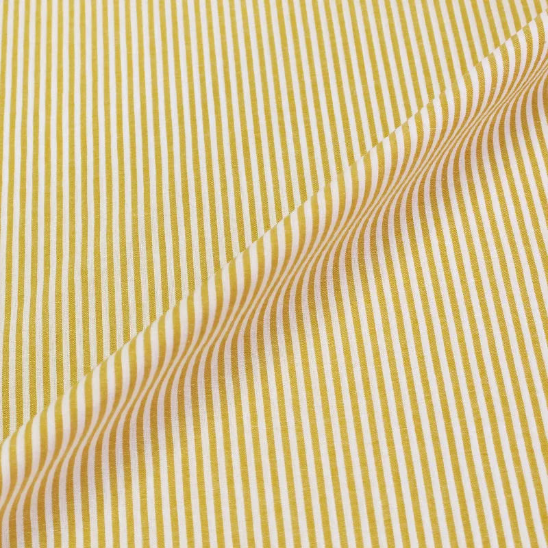 Chambray Cotton - Turmeric Yellow - Stripe