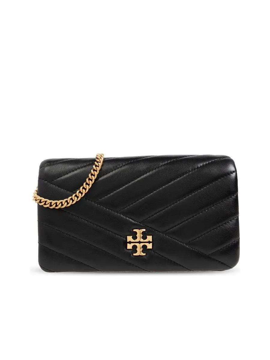 Chevron Quilted Logo Clutch