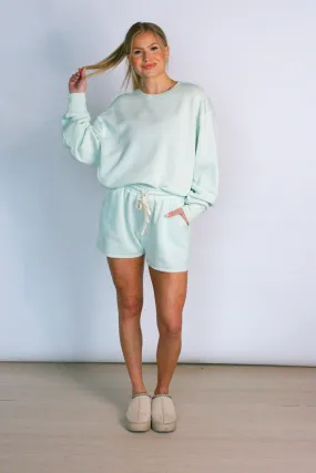 Comfy Perfection Mint Sweatshirt Top