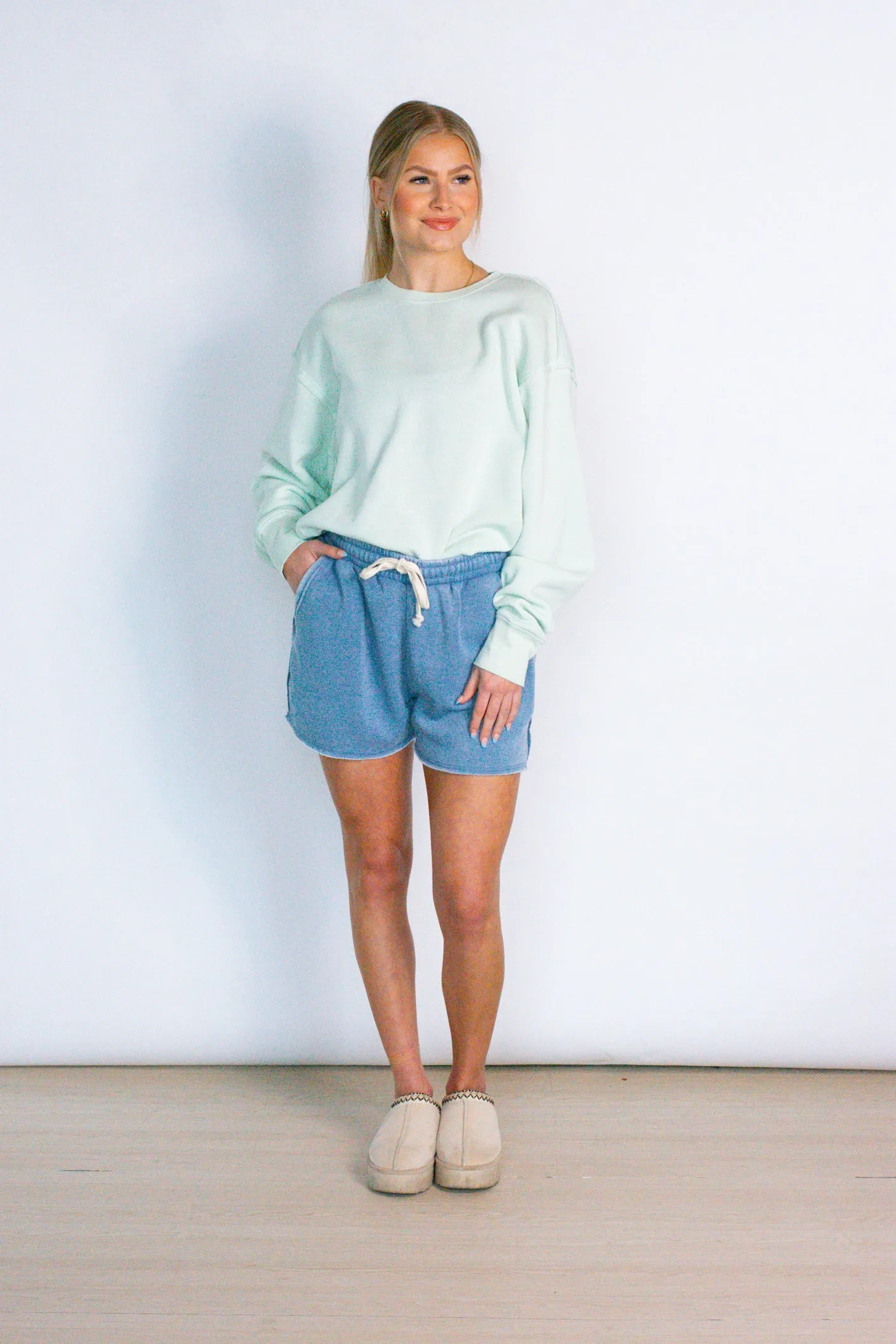 Comfy Perfection Mint Sweatshirt Top