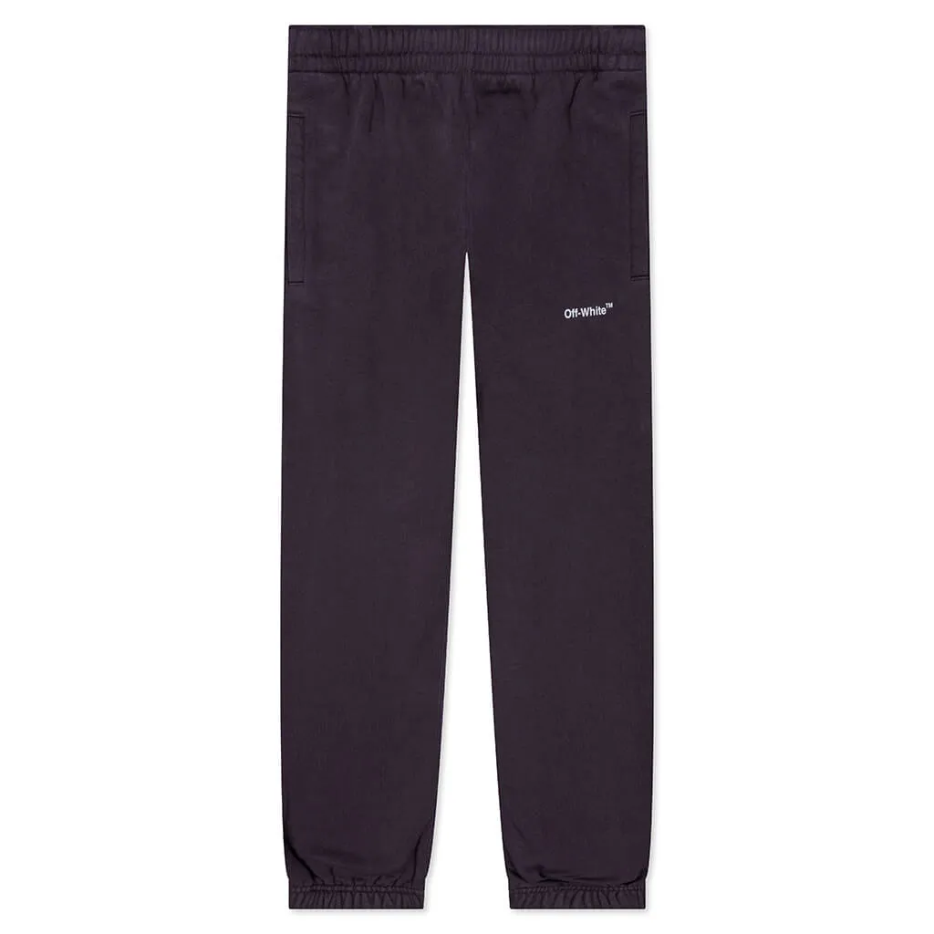 Diag Outline Shorten Sweatpant - Aubergine