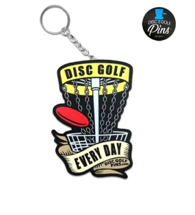 Disc Golf Every Day Keychain