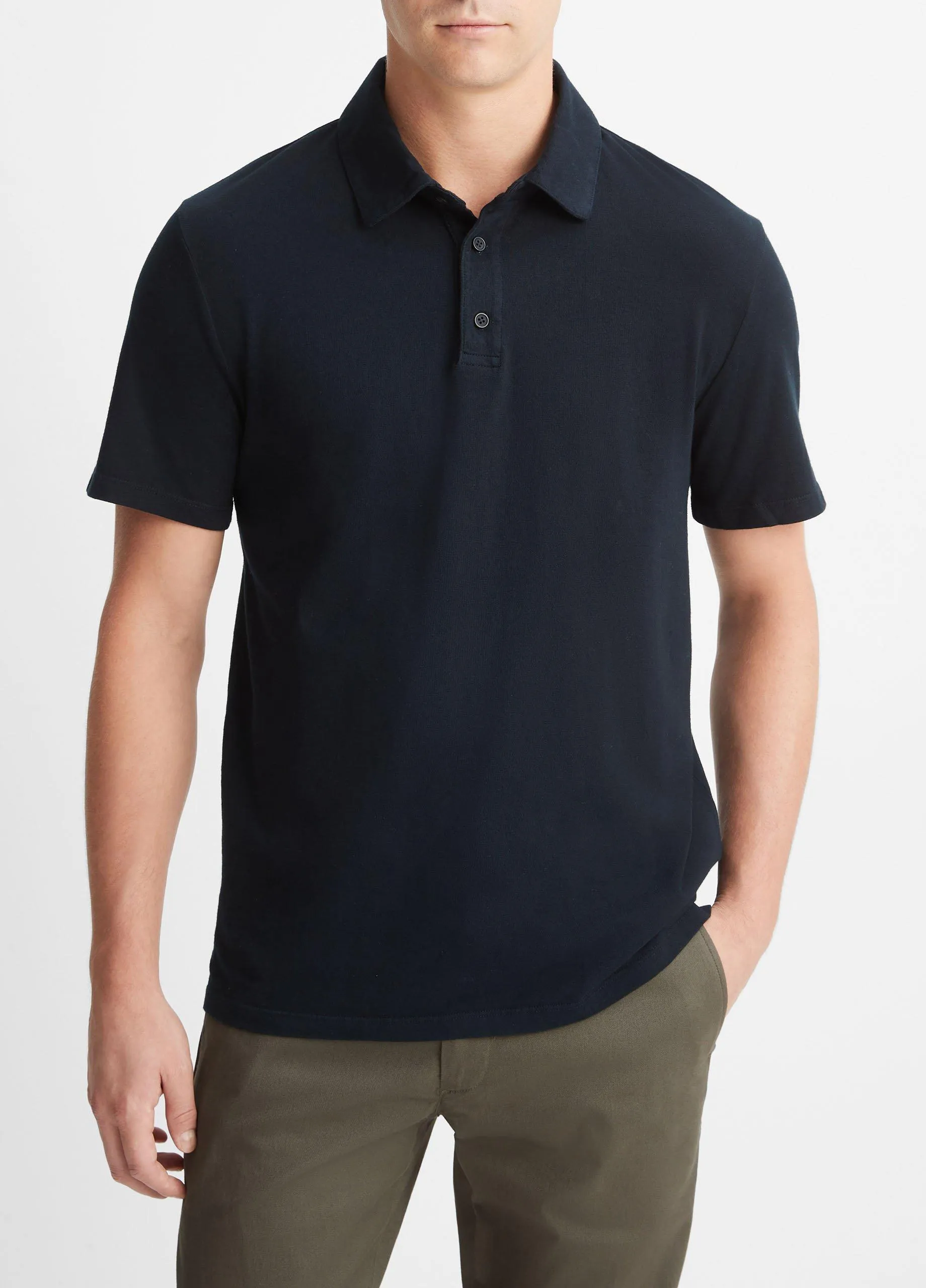 Garment Dye Cotton Polo Shirt