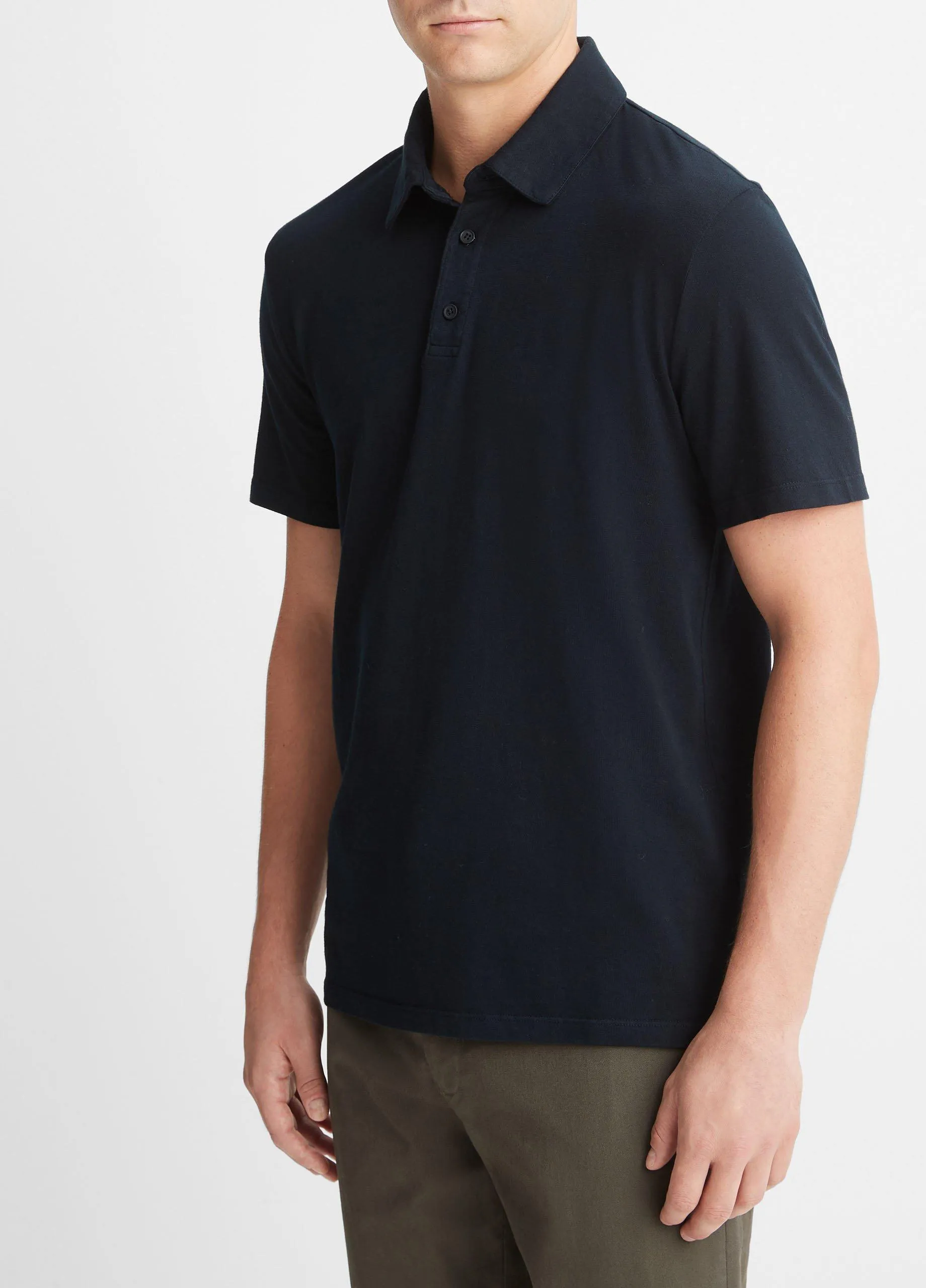 Garment Dye Cotton Polo Shirt