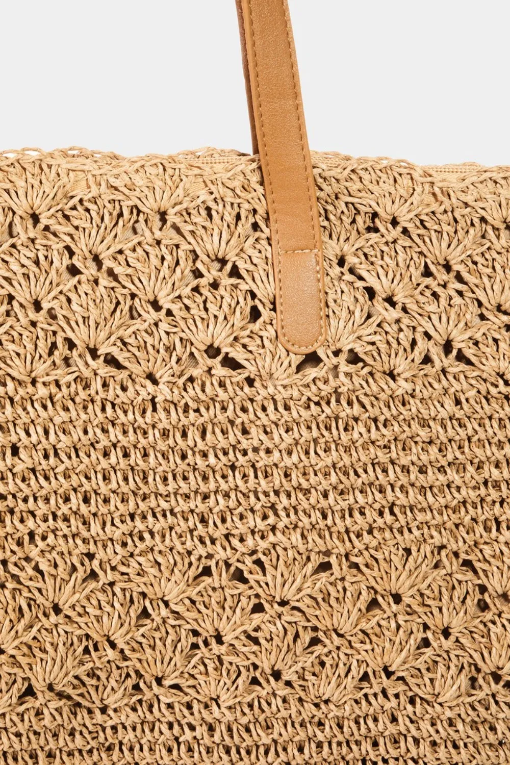 Ginger Straw Braided Tote Bag