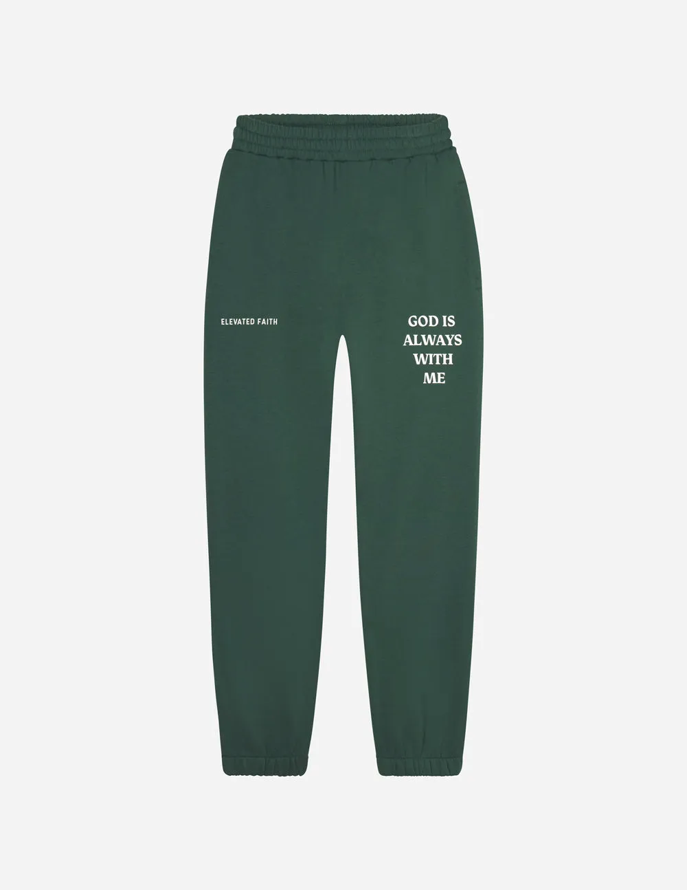 God Is Always With Me Green Unisex Sweatpant