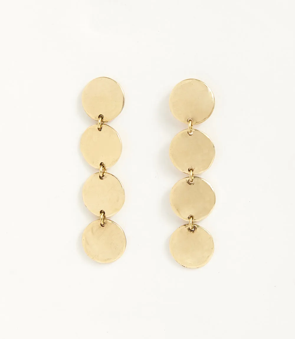 Gold Disc Earrings