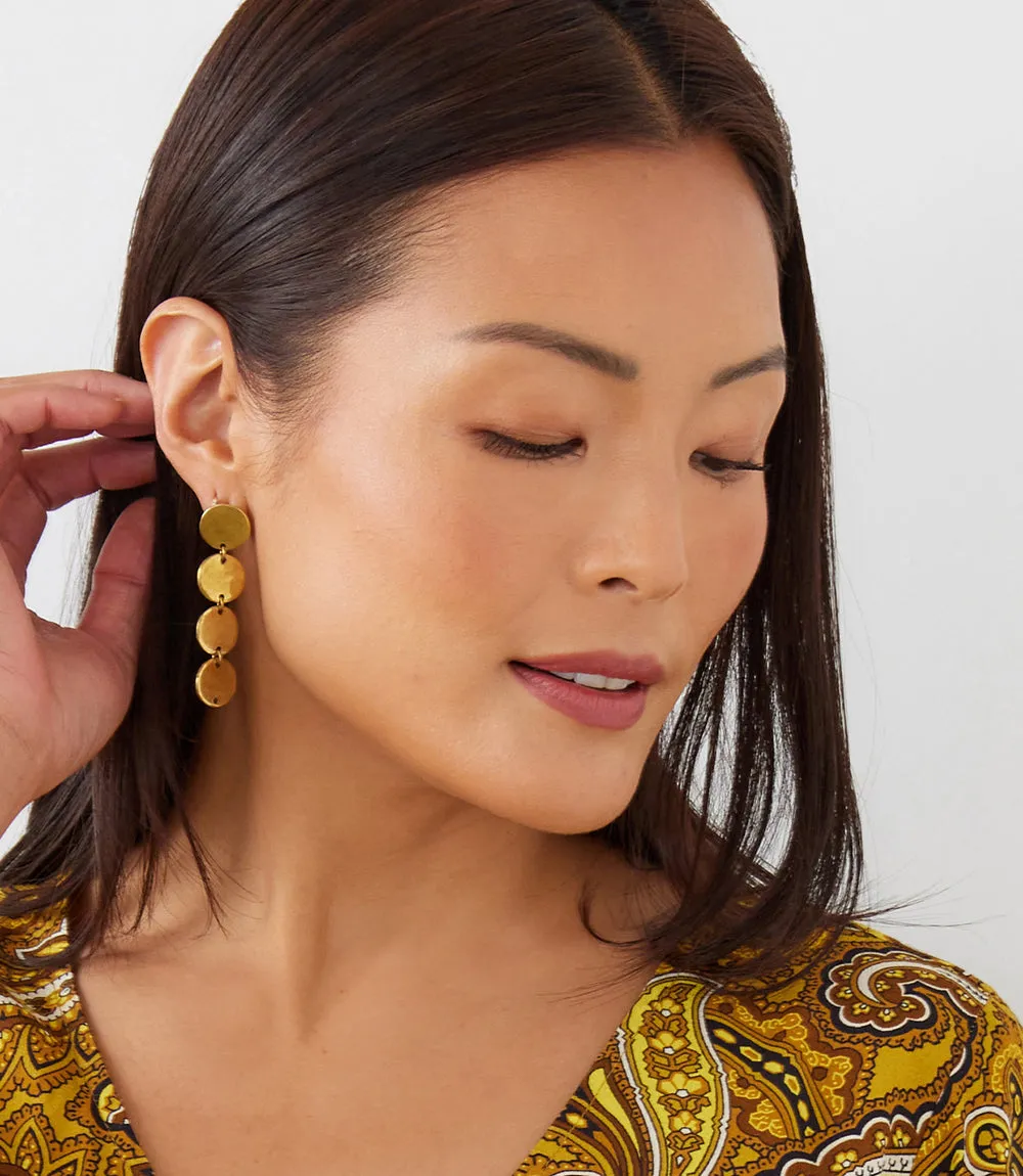 Gold Disc Earrings