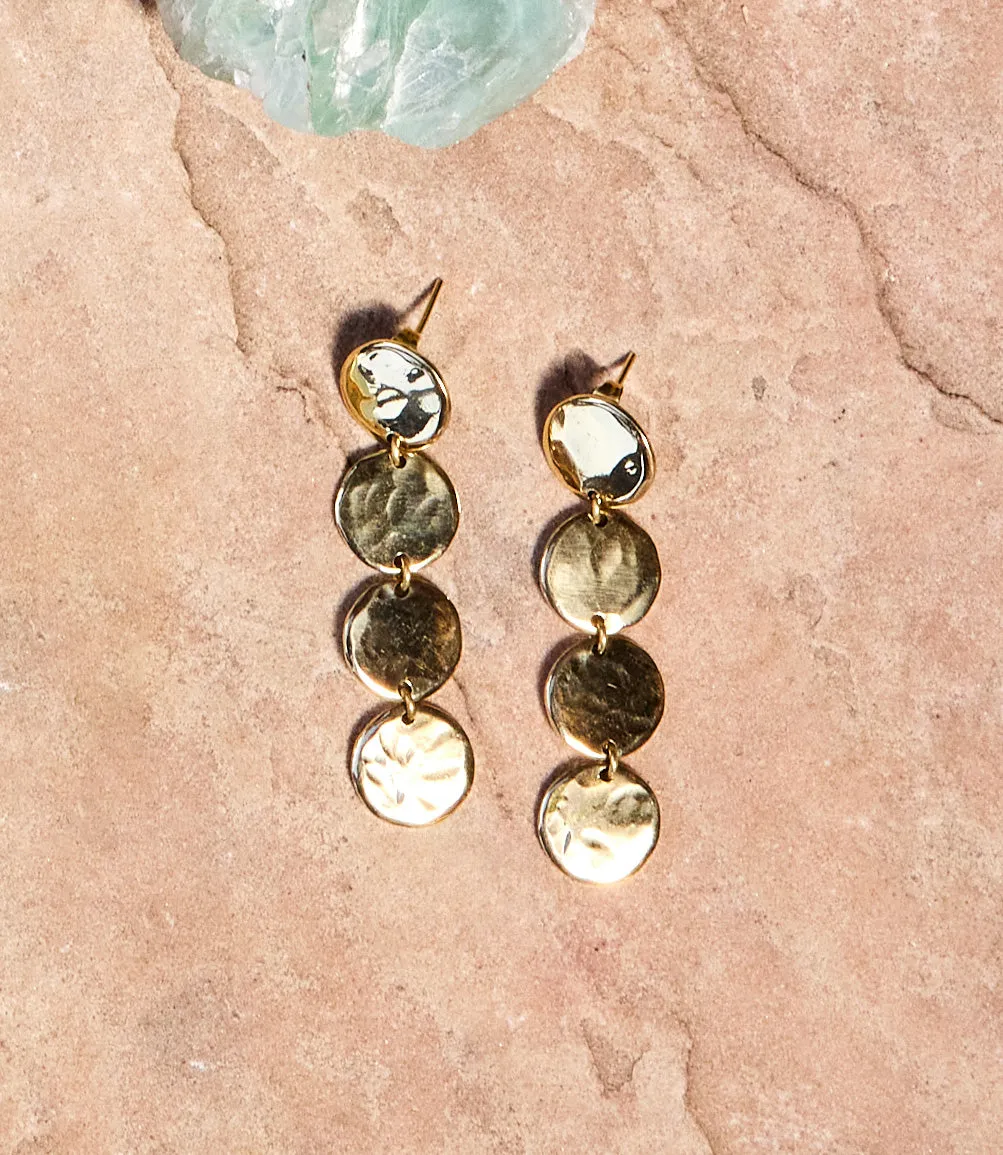 Gold Disc Earrings