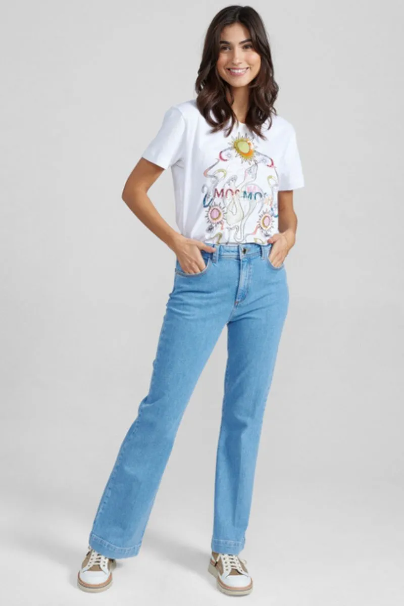 Jessica Kyoto Flare Jeans | Light Blue | Jeans fra Mos Mosh