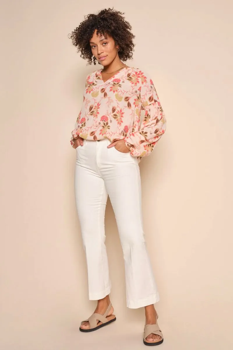 Jessica Spring Pant | White | Bukser fra Mos Mosh