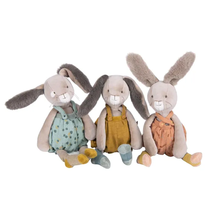 Moulin Roty Trois Petits Lapins Ochre Rabbit Soft Toy