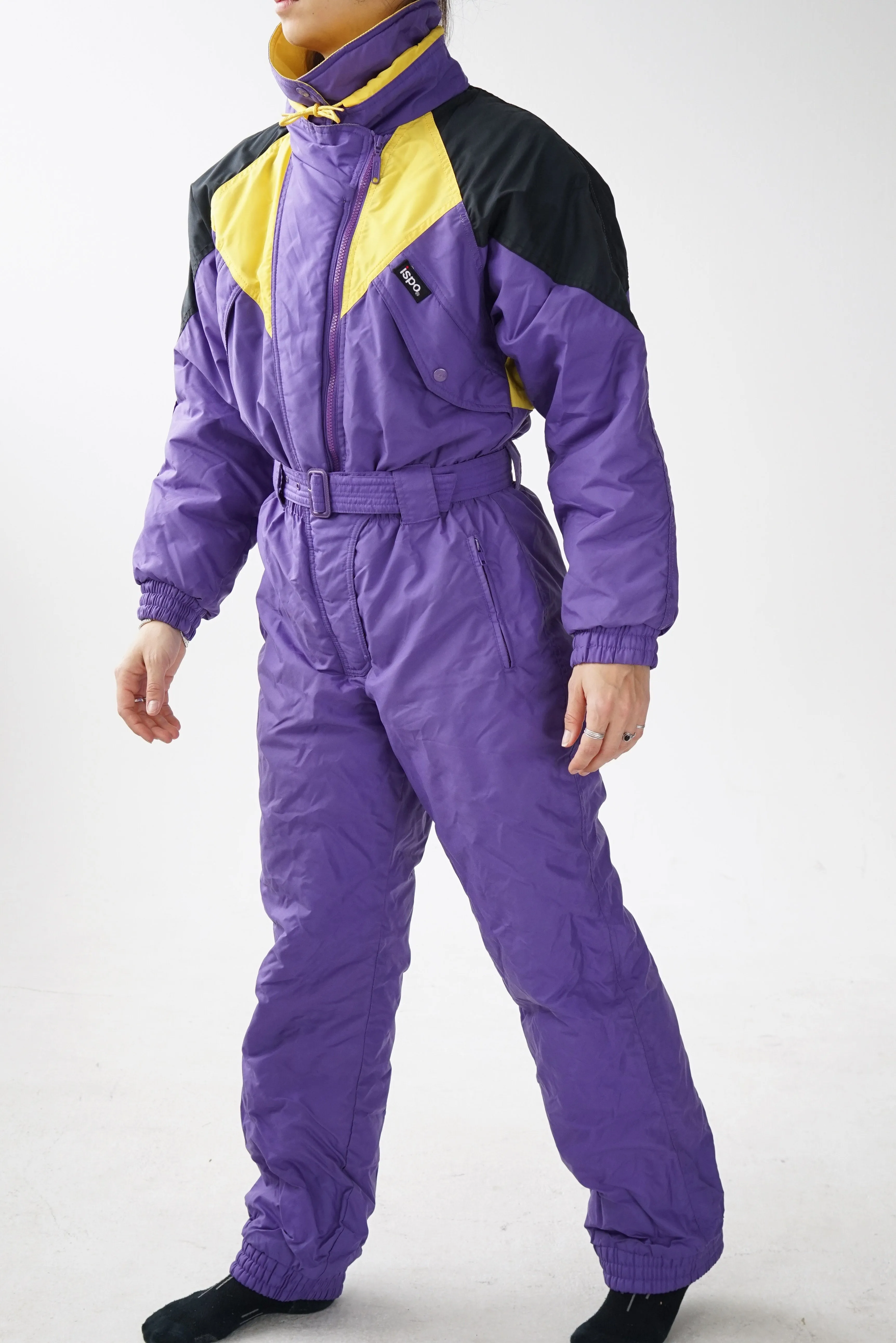 One piece ski suit Ispo, snow suit retro unisexe taille M