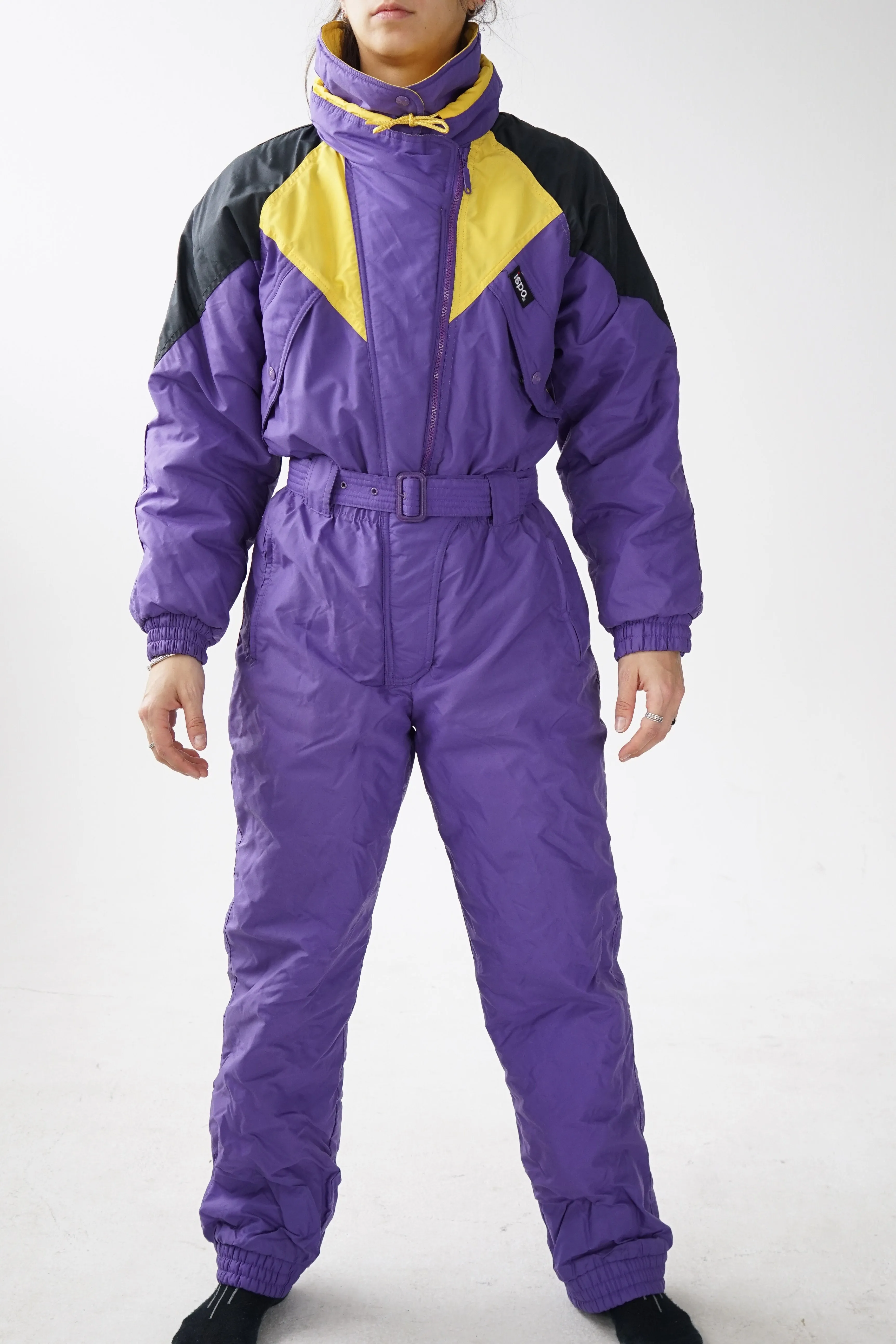 One piece ski suit Ispo, snow suit retro unisexe taille M