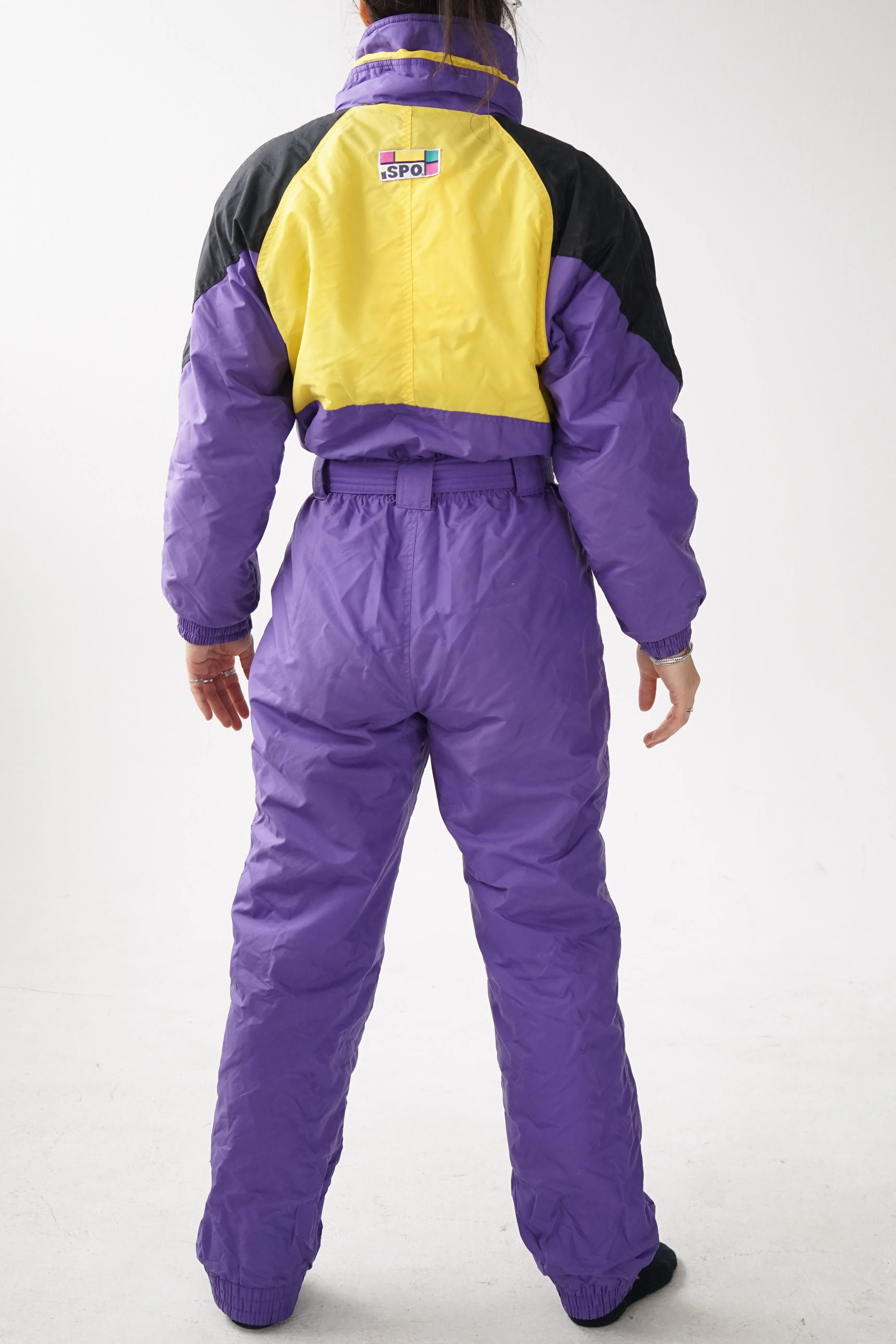 One piece ski suit Ispo, snow suit retro unisexe taille M