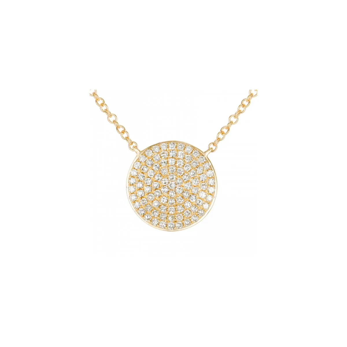 Pave Disc Necklace