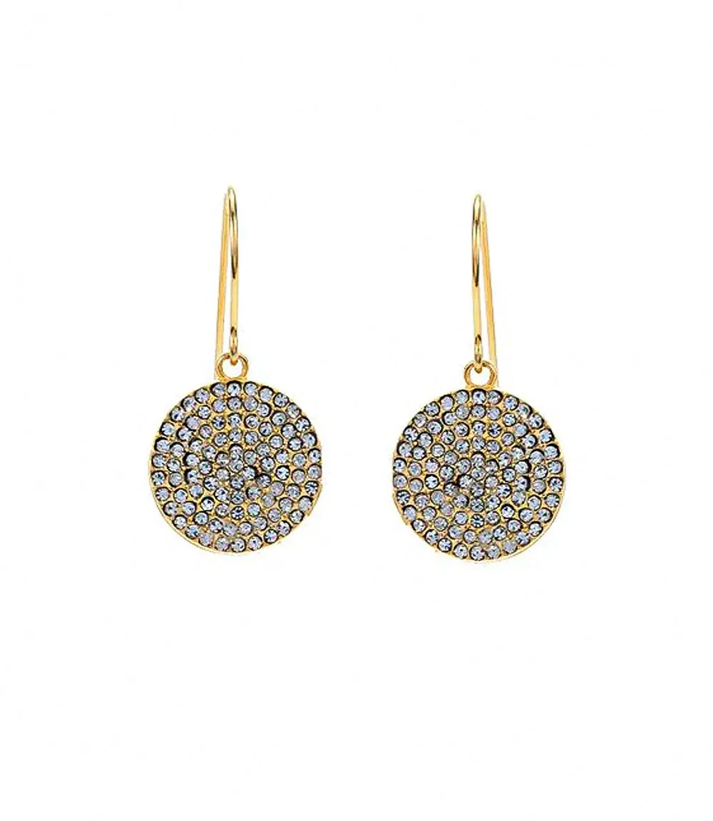 Pavé Disc Earrings