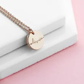 Personalised Disc Necklace