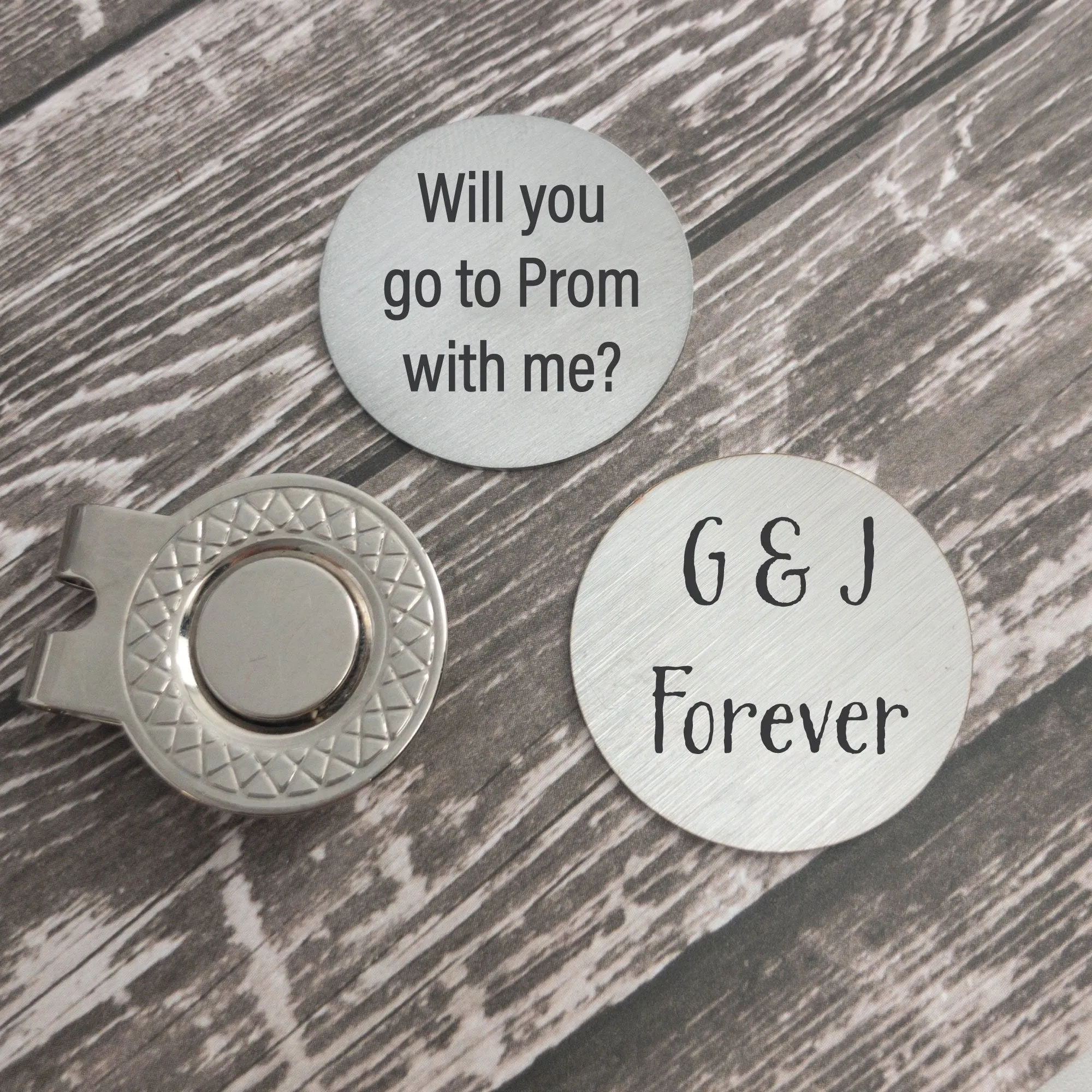 Personalized Golf Ball Marker & Hat Clip - Fathers Day Golf Gift