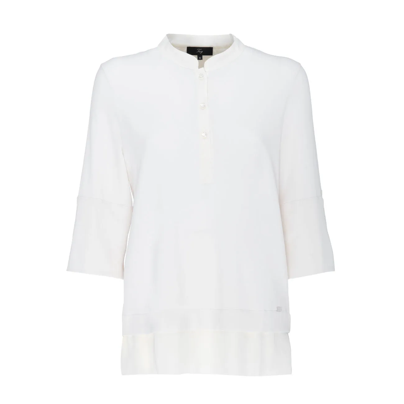 POLO COREANA IN VISCOSA Donna Bianco