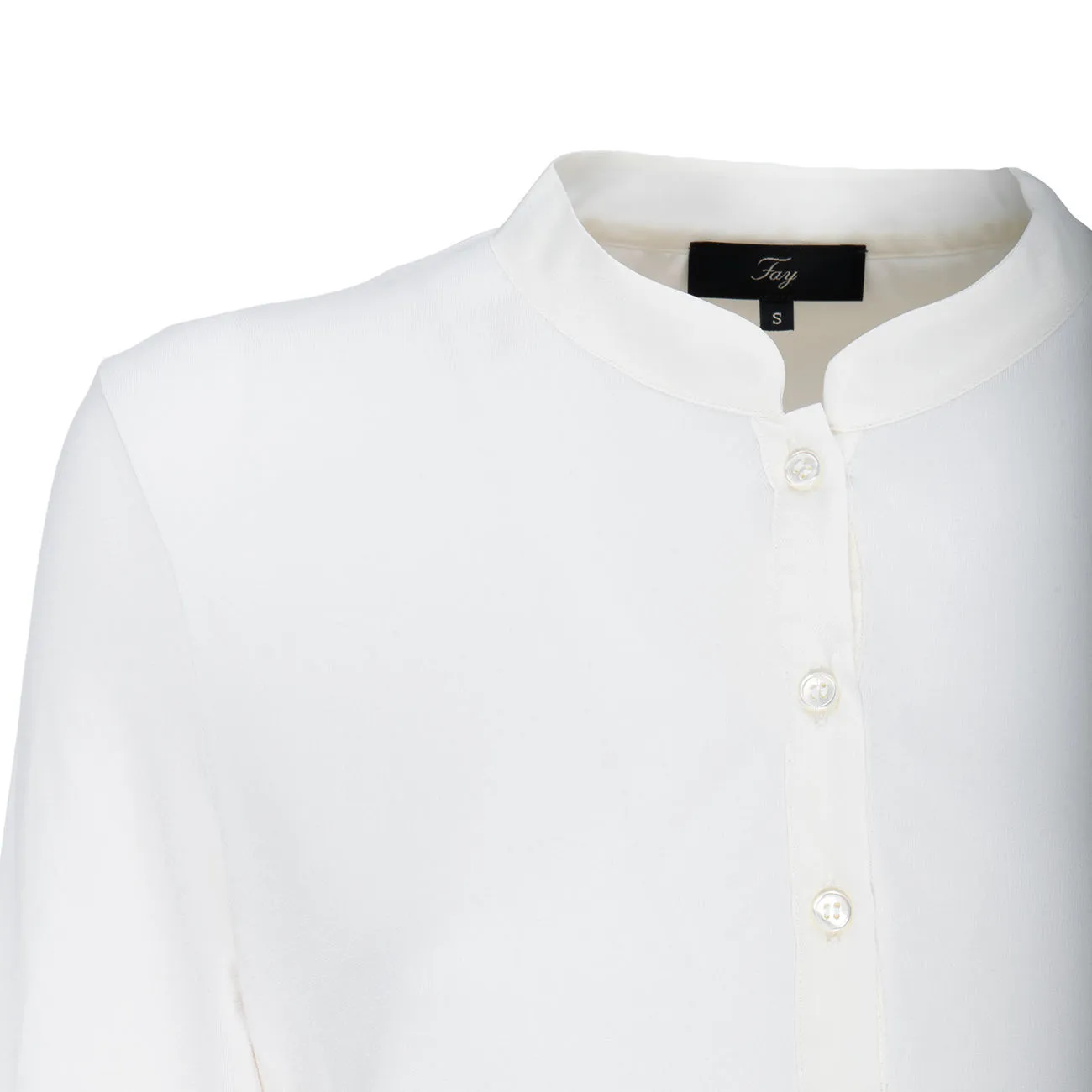 POLO COREANA IN VISCOSA Donna Bianco