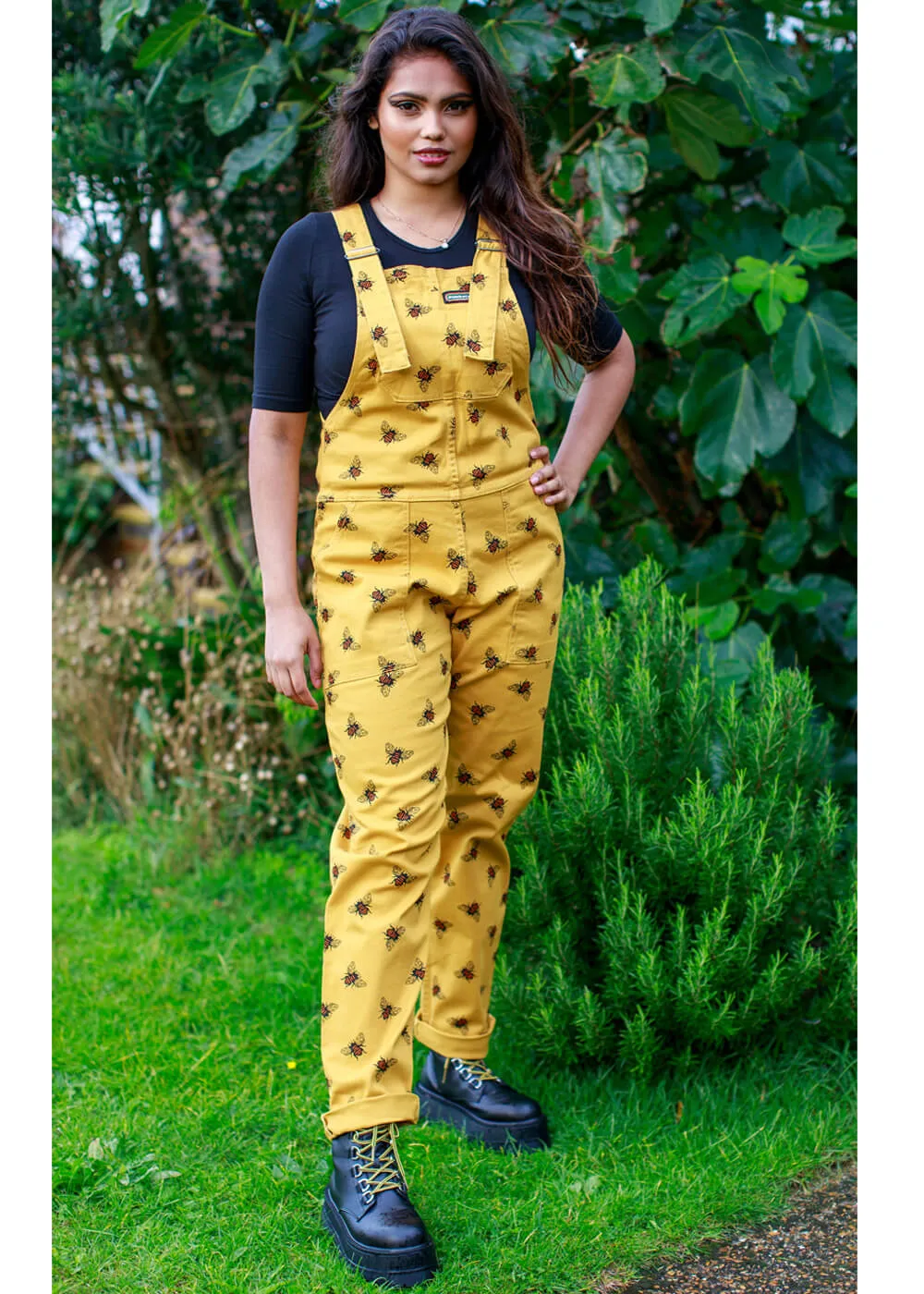 Run & Fly Bees Knees Twill 60's Dungarees Mustard