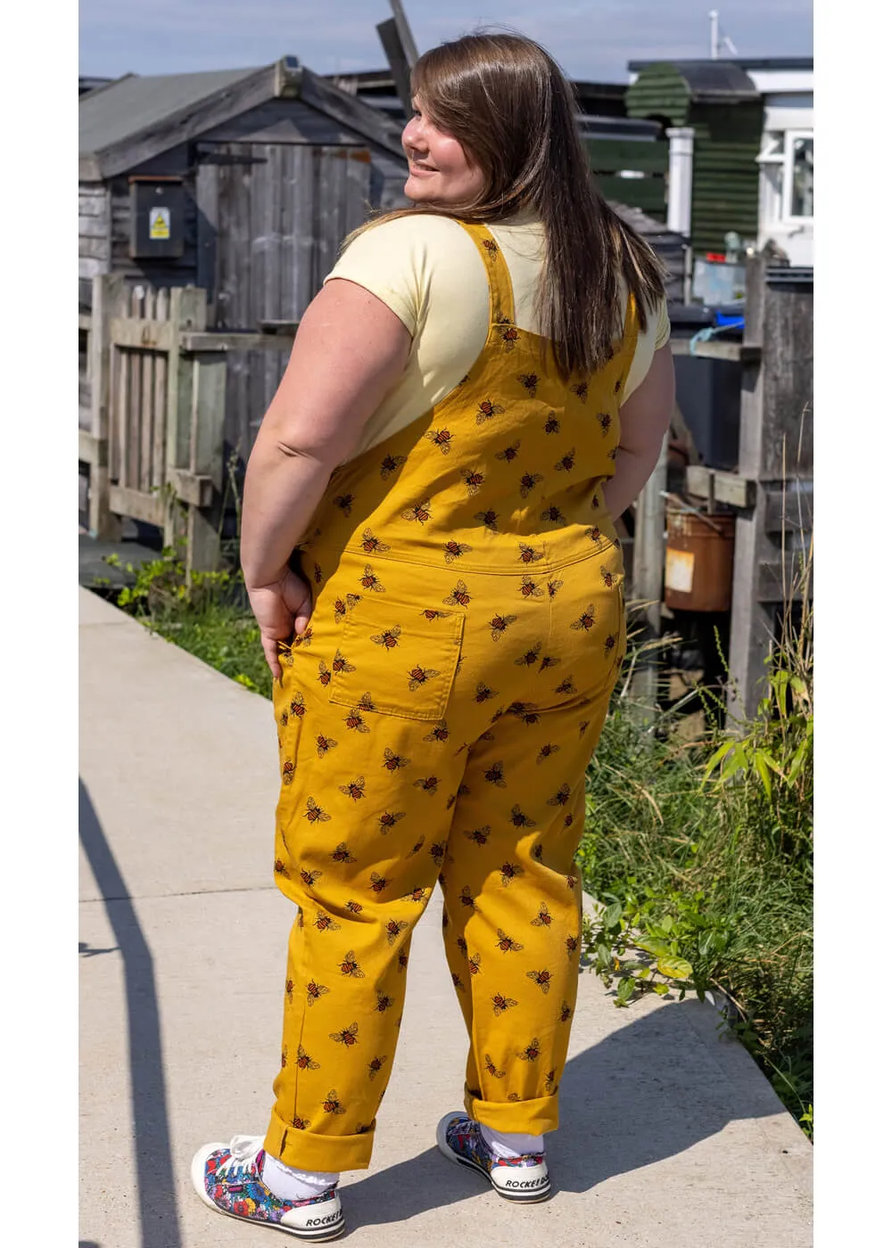 Run & Fly Bees Knees Twill 60's Dungarees Mustard