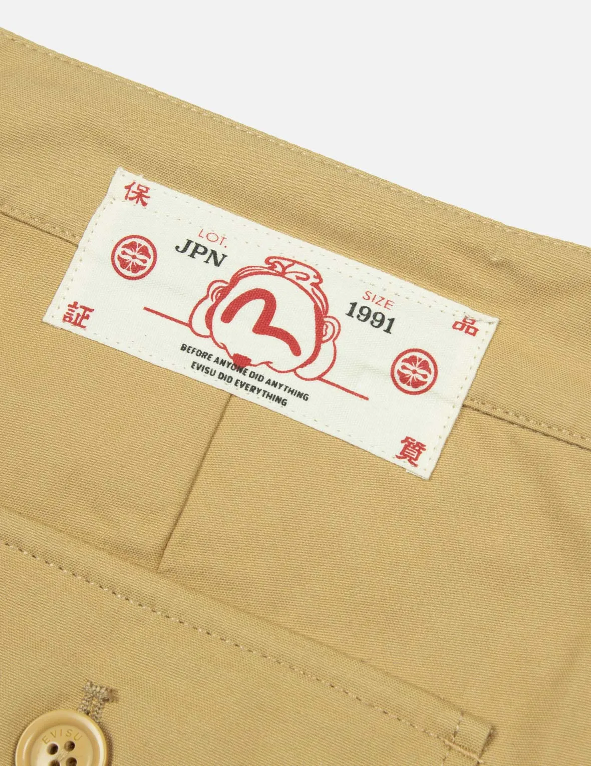 Seagull Embroidery and Flag Woven Labels Relax Fit Chino Pants