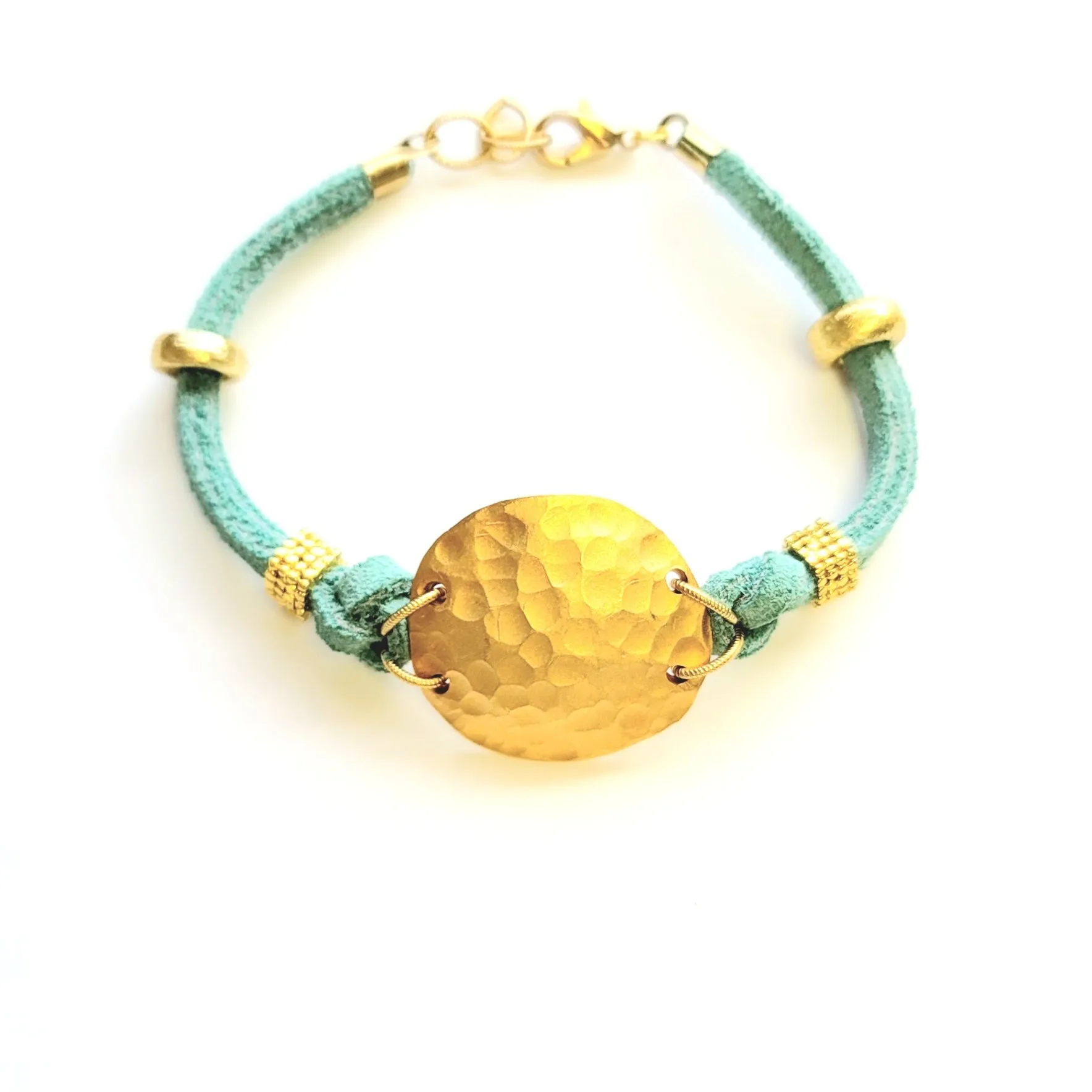 Suede Disc Bracelet