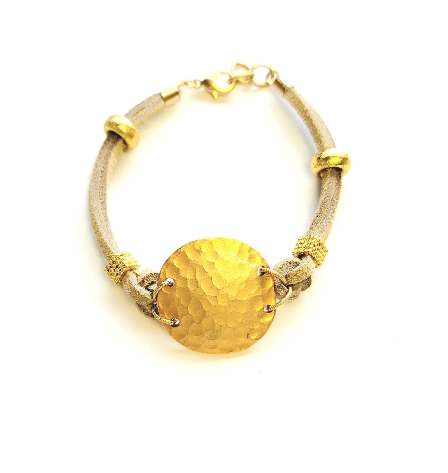 Suede Disc Bracelet