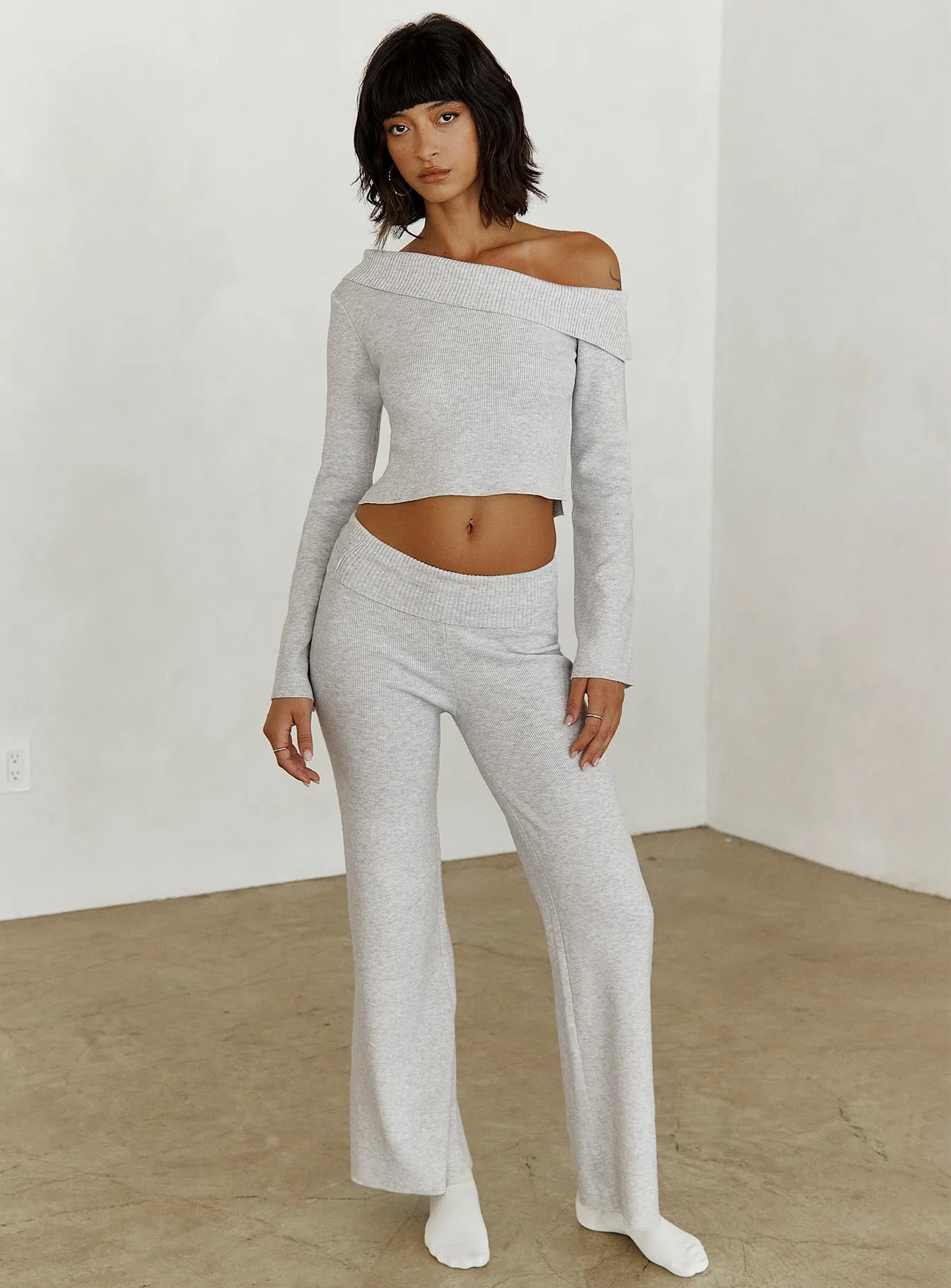 Try Me Knit Pants Grey