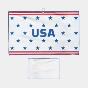 USA Heritage White Cart Golf Towel