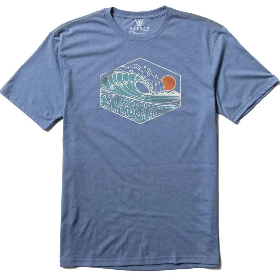 Vissla CLOSEOUT COMP LITE ECO PERFORMANCE TEE - Heather Harbor Blue