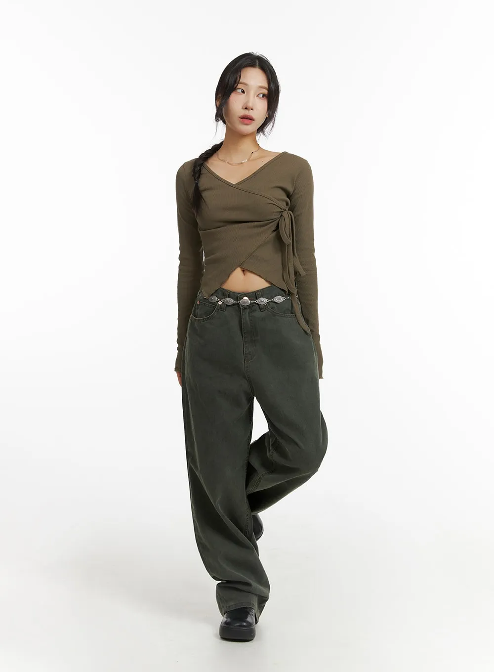 Washed Wide Fit Pants CJ416