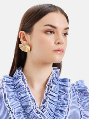 WRINKLED DISC EARRINGS